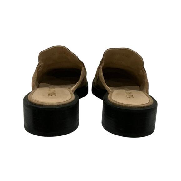 Stuart Weitzman Palmer Bold Loafer Mule Camel Suede Slip-On 8.5 Made in Spain - Picture 8 of 10